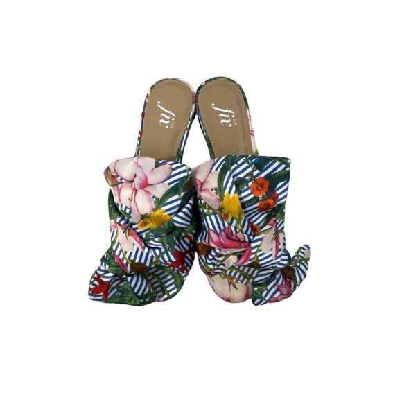 The Fix Women's Blue And Green Floral Naomi Sandals Sz 6.5M - NWB - Picture 7 of 11